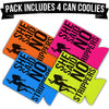 Bachelor Party Can Coolie (4 Pack) - Bachelor Party Supplies, Ideas, Decorations, Jokes and Favors