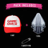 Bachelor Party Groom Hat and Veil - Game Over