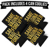 Bachelor Party Can Coolie (4 Pack) -Bachelor Party Supplies, Ideas, Decorations, Jokes and Favors - Same Vagina Forever