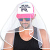 Bachelor Party Groom Hat and Veil - She Said No Strippers - Same Vagina Forever